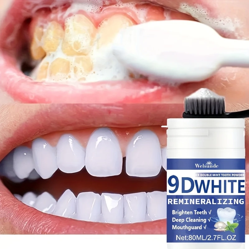 Teeth Whitening Groupon - 9D Белый реминерализующий зубной порошок с
