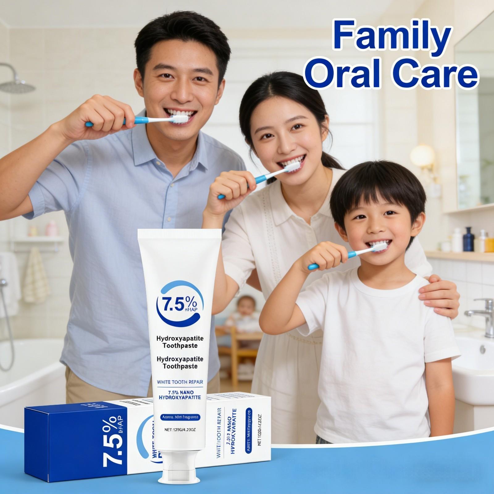 Teeth Whitening Foam Toothpaste - Нано-гидроксиапатитовая зубная паста - мятный вкус,
