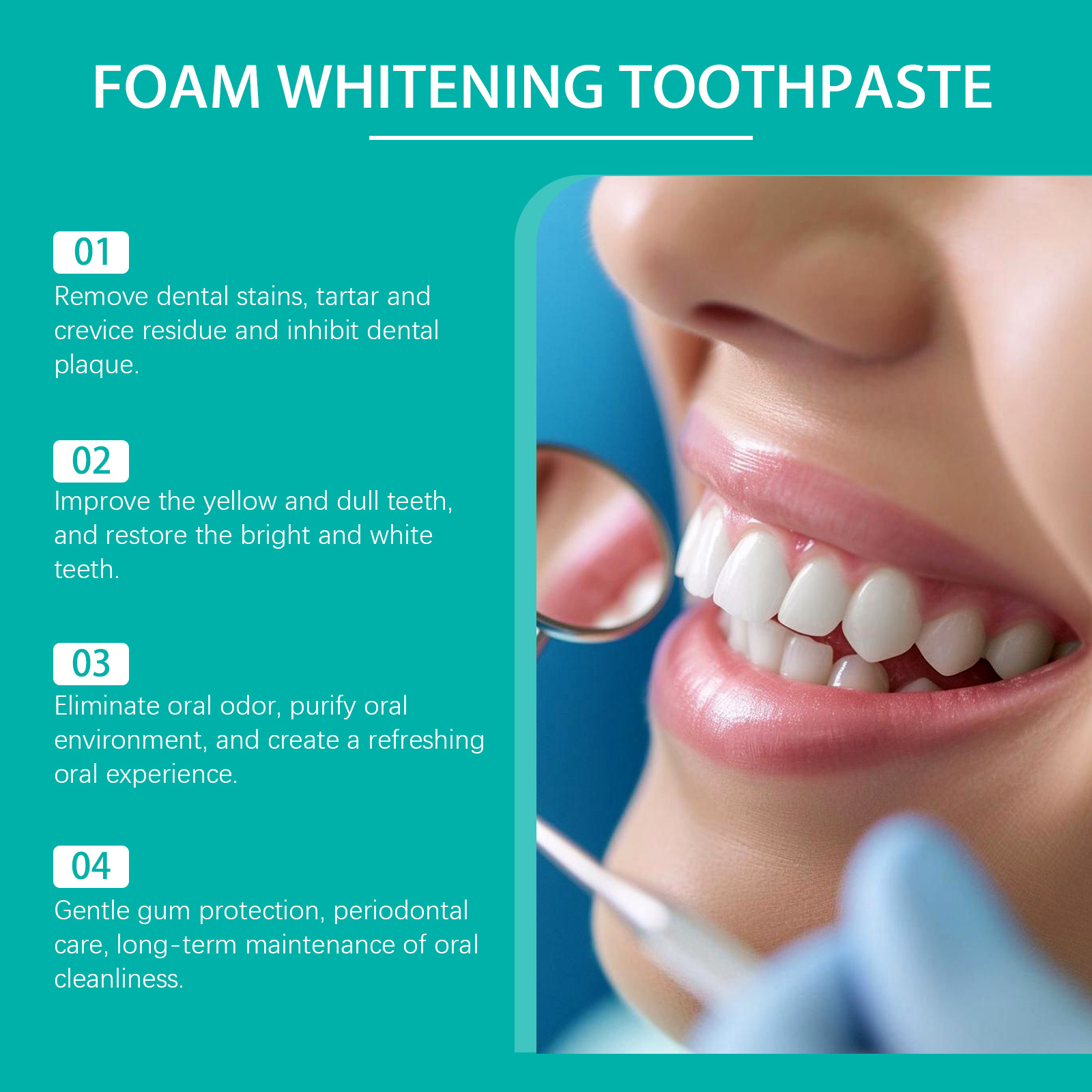 Отбеливающая зубная паста в ви – обзор и цена Teeth Whitening Foam Toothpaste