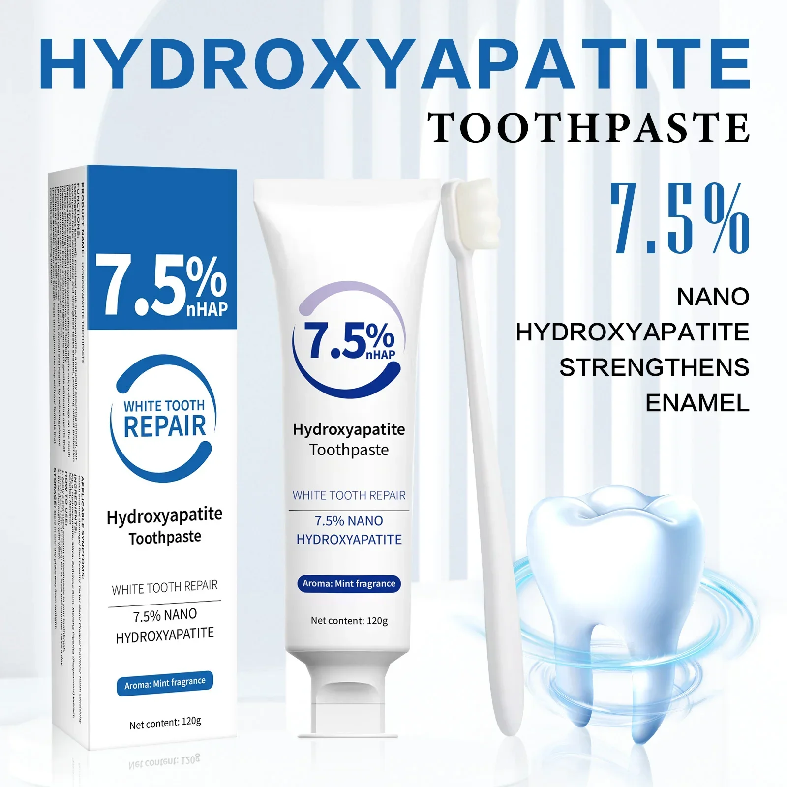 Набор: зубная паста и отбелива – обзор и цена Hydroxyapatite Toothpaste