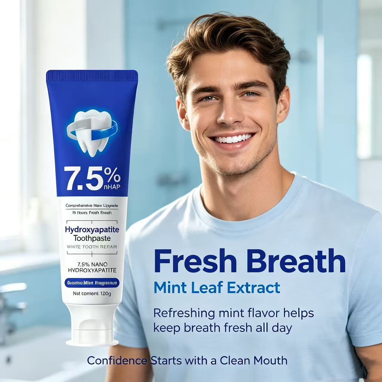 Зубная паста с 7,5% нано-гидро – обзор и цена Hydroxyapatite Toothpaste