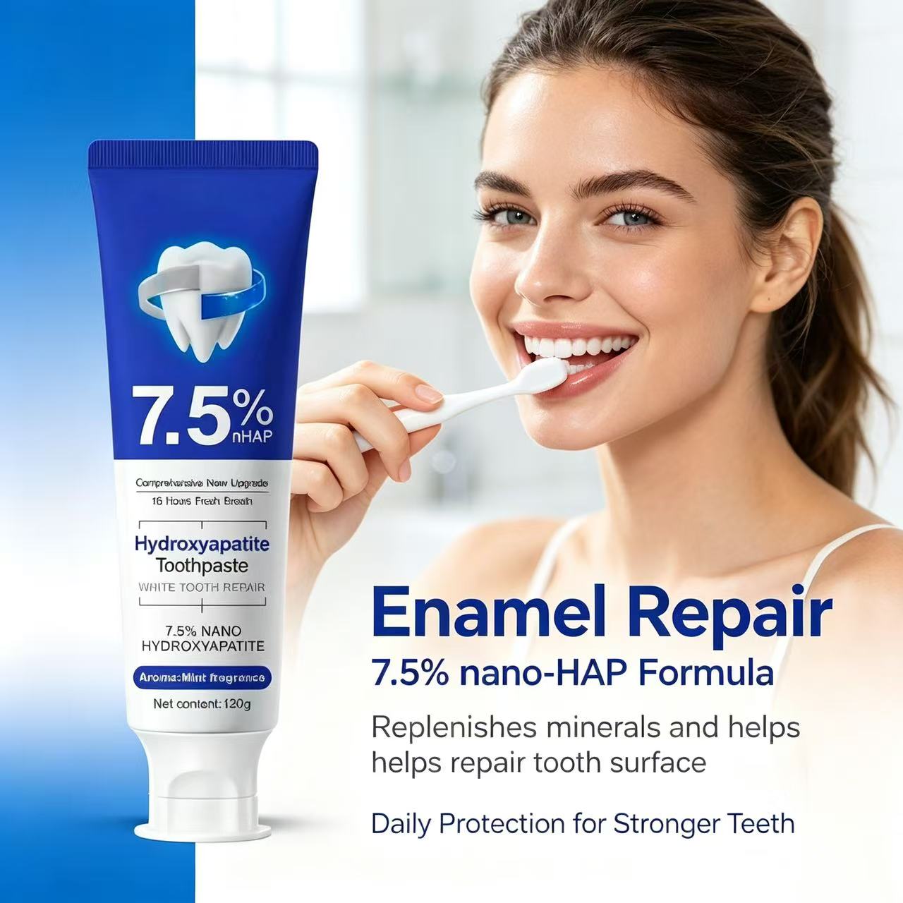 Зубная паста с 7,5% нано-гидро – обзор и цена Hydroxyapatite Toothpaste