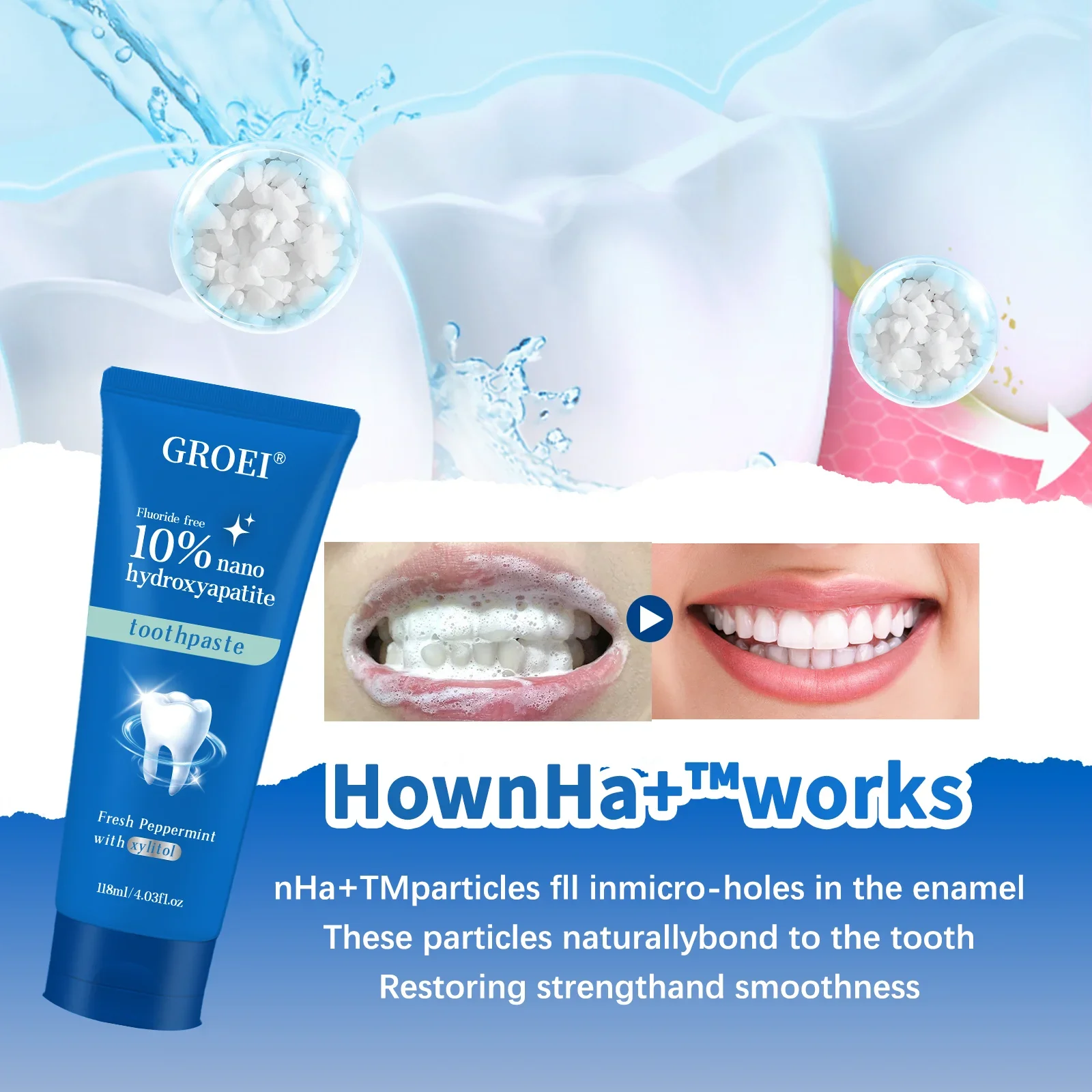 Зубная паста с ксилитом для пр – обзор и цена Hydroxyapatite Toothpaste