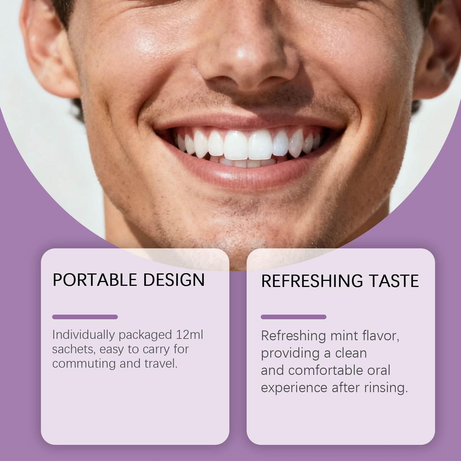 Фиолетовый ополаскиватель для  – обзор и цена Teeth Whitening Gum