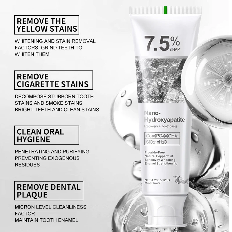 Зубная паста 7,5% гидроксифосф – обзор и цена Hydroxyapatite Toothpaste