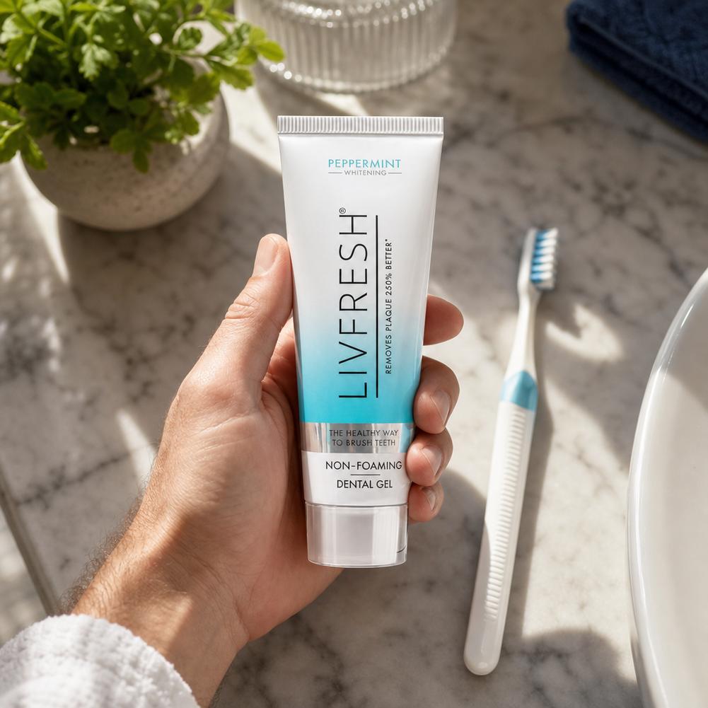 LIVFRESH Непенящийся зубной ге – обзор и цена Teeth Whitening Foam Toothpaste