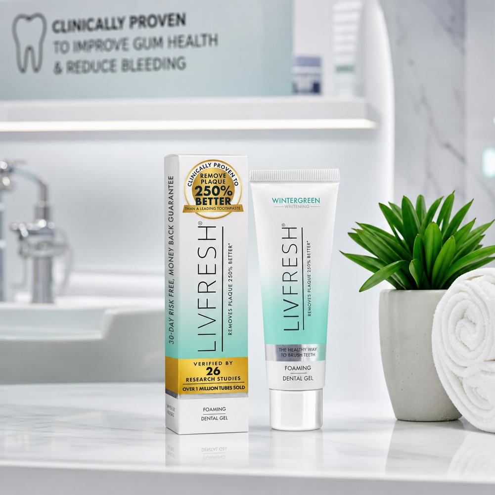 LIVFRESH Непенящийся зубной ге – обзор и цена Teeth Whitening Foam Toothpaste
