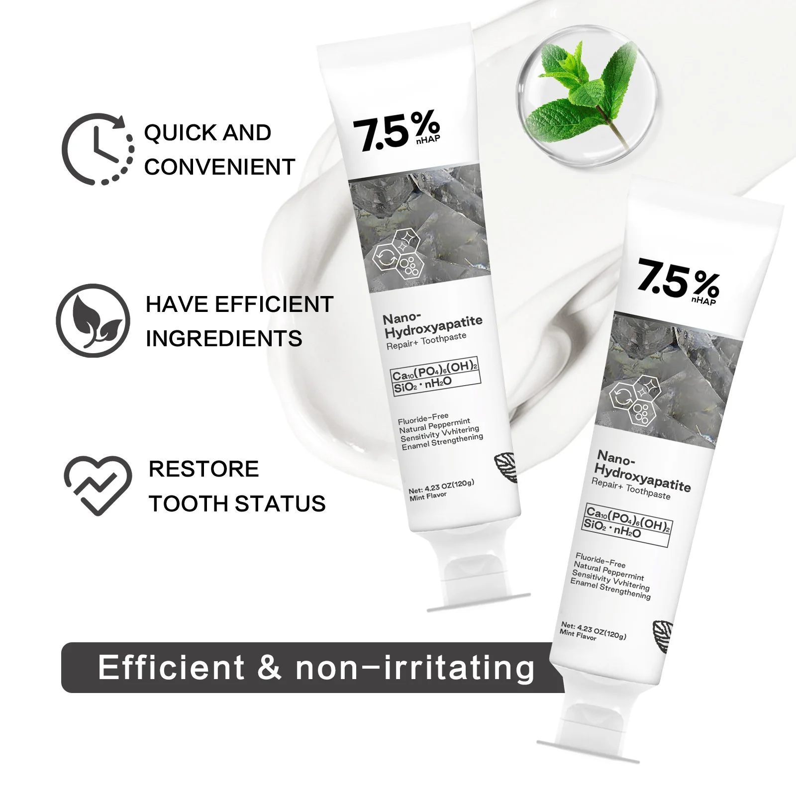 120 г нано-гидроксипазит для у – обзор и цена Hydroxyapatite Toothpaste