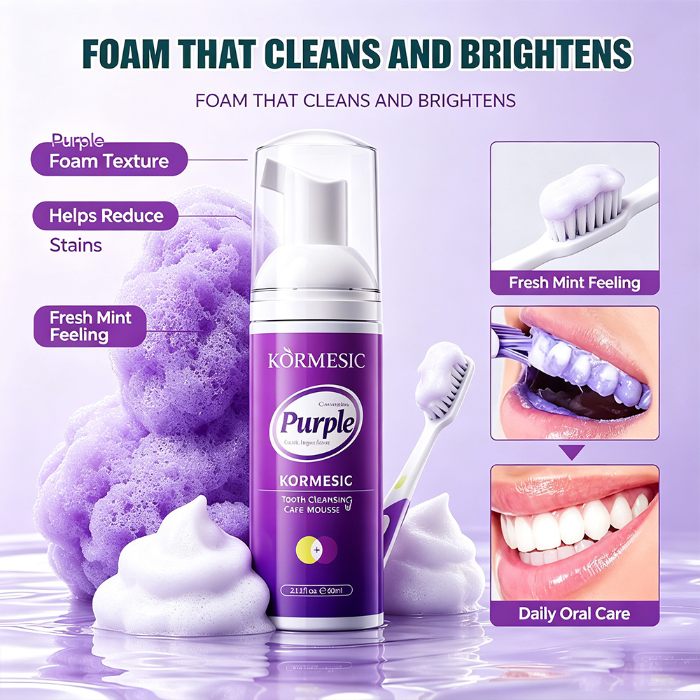 Фиолетовая отбеливающая зубная – обзор и цена Teeth Whitening Foam Toothpaste