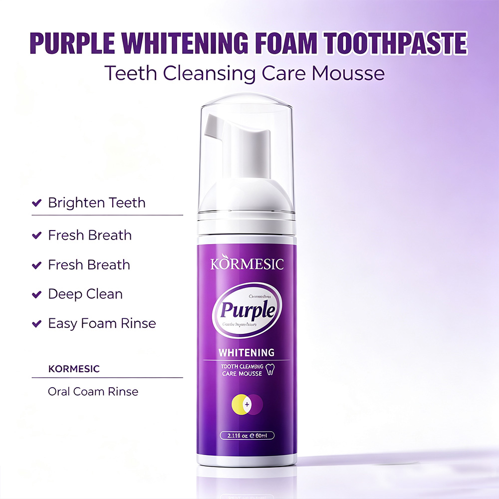 Фиолетовая отбеливающая зубная – обзор и цена Teeth Whitening Foam Toothpaste