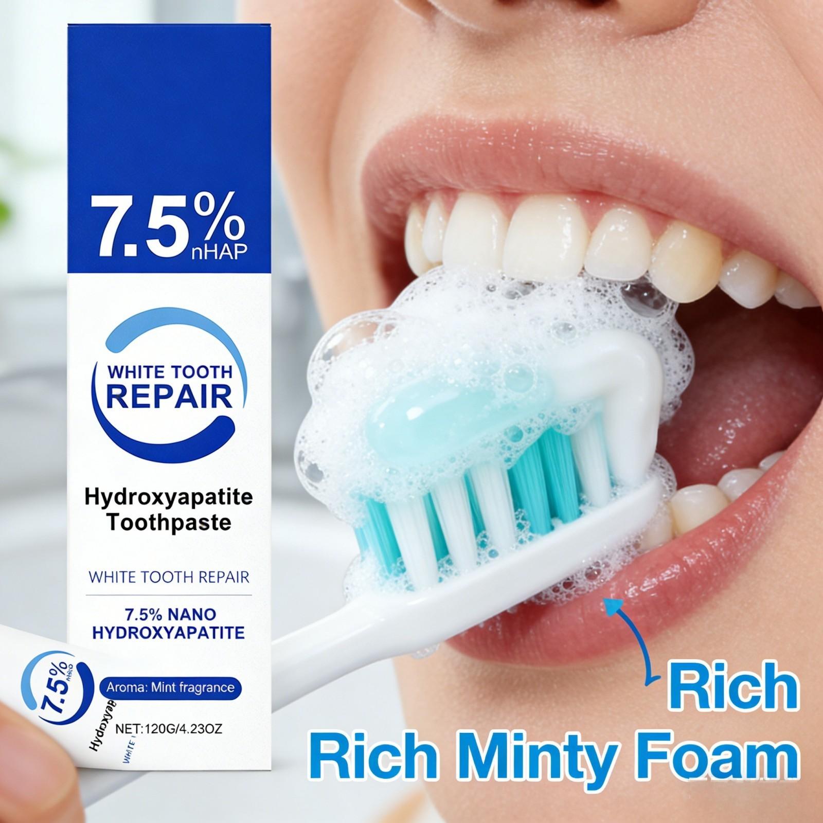 Нано-гидроксиапатитовая зубная – обзор и цена Teeth Whitening Foam Toothpaste