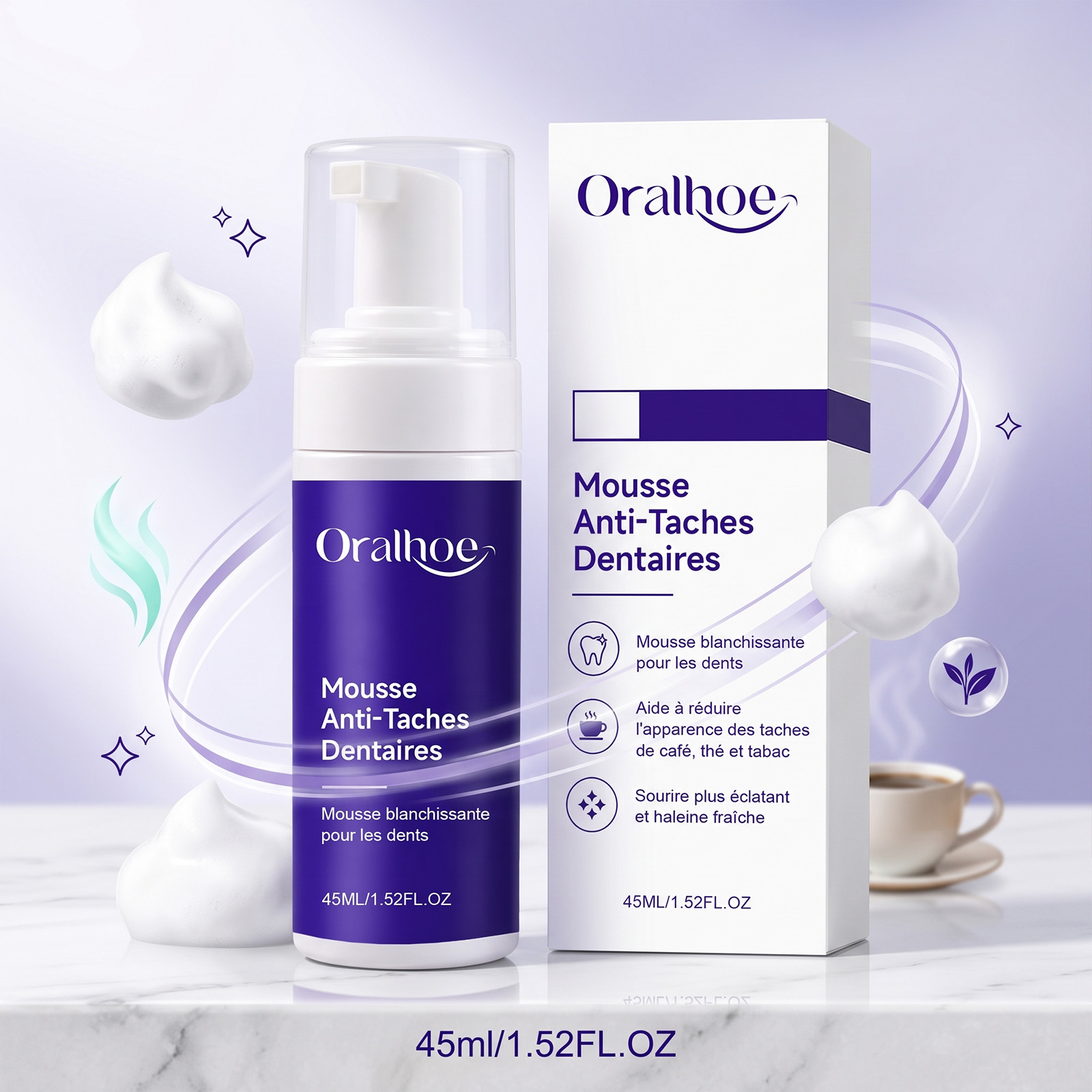Фиолетовая зубная паста-мусс:  – обзор и цена Teeth Whitening Foam Toothpaste